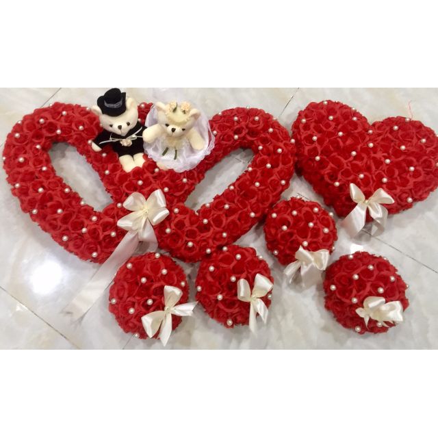 Hoa giả trang trí xe hơi rước dâu