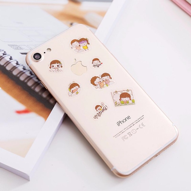 Hộp 20 tấm sticker Moimoi tấm 6.5*9cm Pison dễ thương - PVN1680 – 1 bộ