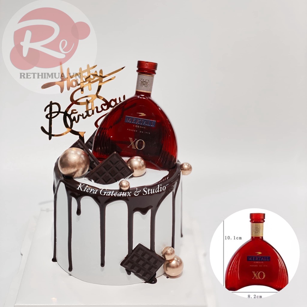 [SIÊU RẺ❤️] – Chai rượu mini XO - Chai nhựa cong - Trang trí bánh sinh nhật bánh kem
