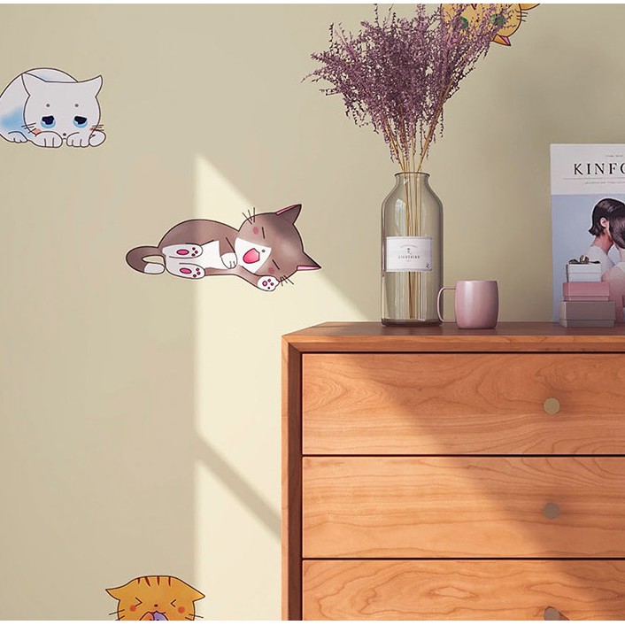 1 mét dán tường MÈO TÍ HON khổ rộng 45cm