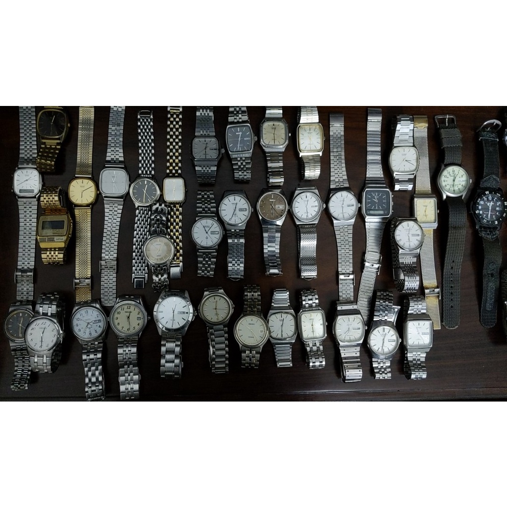 Đồng hồ si nam nữ Nhật Citizen Seiko Alba hàng 2hand chạy pin  mặt vuông/tròn