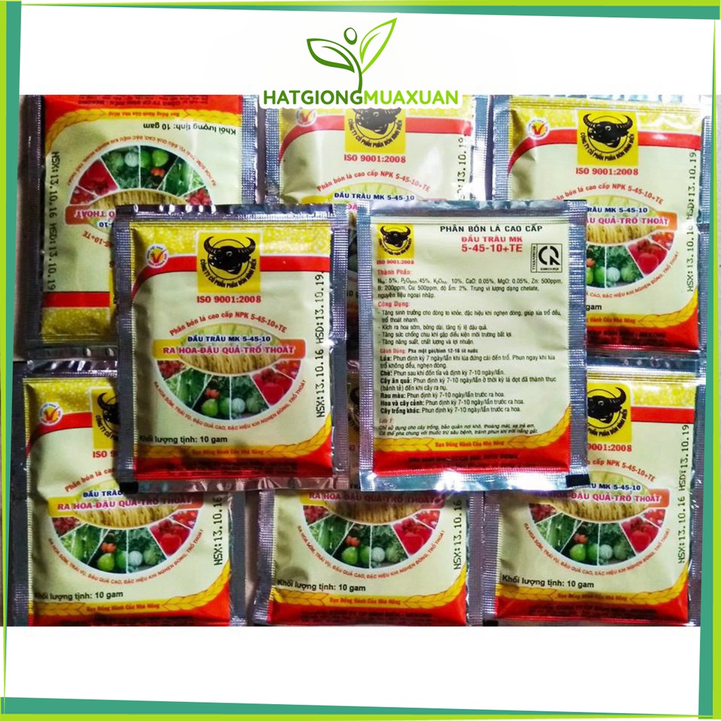 Phân đầu trâu kích hoa, đậu quả, trổ thoát MK 5-45-10 hàng đẹp, phân phối chuyên nghiệp.