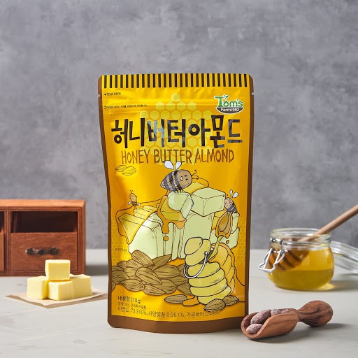 Gk-k-almond Túi Hạnh Nhân Bơ Hạnh Nhân 190g mix nuts cashew nut wasabi tiramisu laver Tlokbokki gilim Đồ Ăn Nhanh Kiểu Hàn Quốc raya, hari raya, raya, raya, Quà Tặng raya