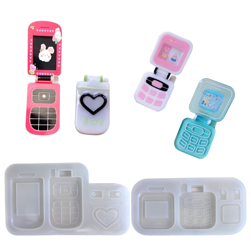 San * Khuôn Silicon Trong Suốt Họa Tiết Hoạt Hình Có Cát Chảy Để Làm Trang Sức Thủ Công DIY