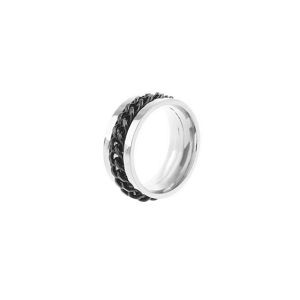 MAXG Nhẫn Thép Titan Mạ Vàng / Bạc Cho Nam