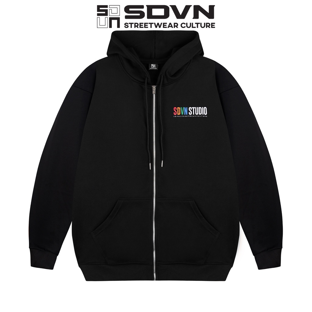 Áo Khoác Hoodie Zip Studio Unisex Nam Nữ Form Rộng Local Brand SDVN