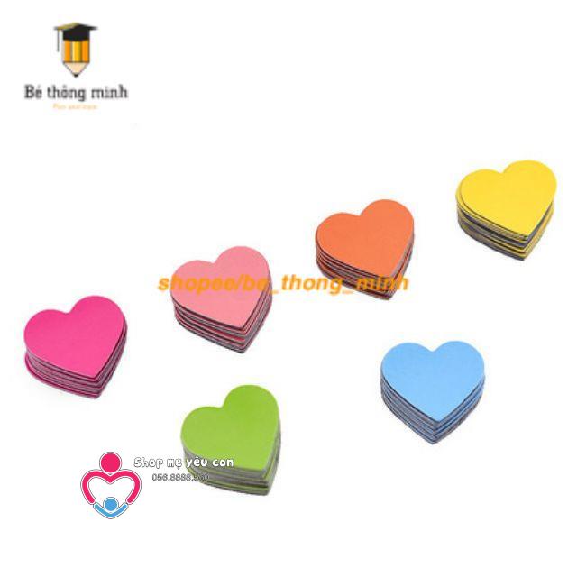Combo 20 Sao tim like hoa có nam châm gắn bảng từ Hoa điểm tốt tích điểm khen thưởng học sinh