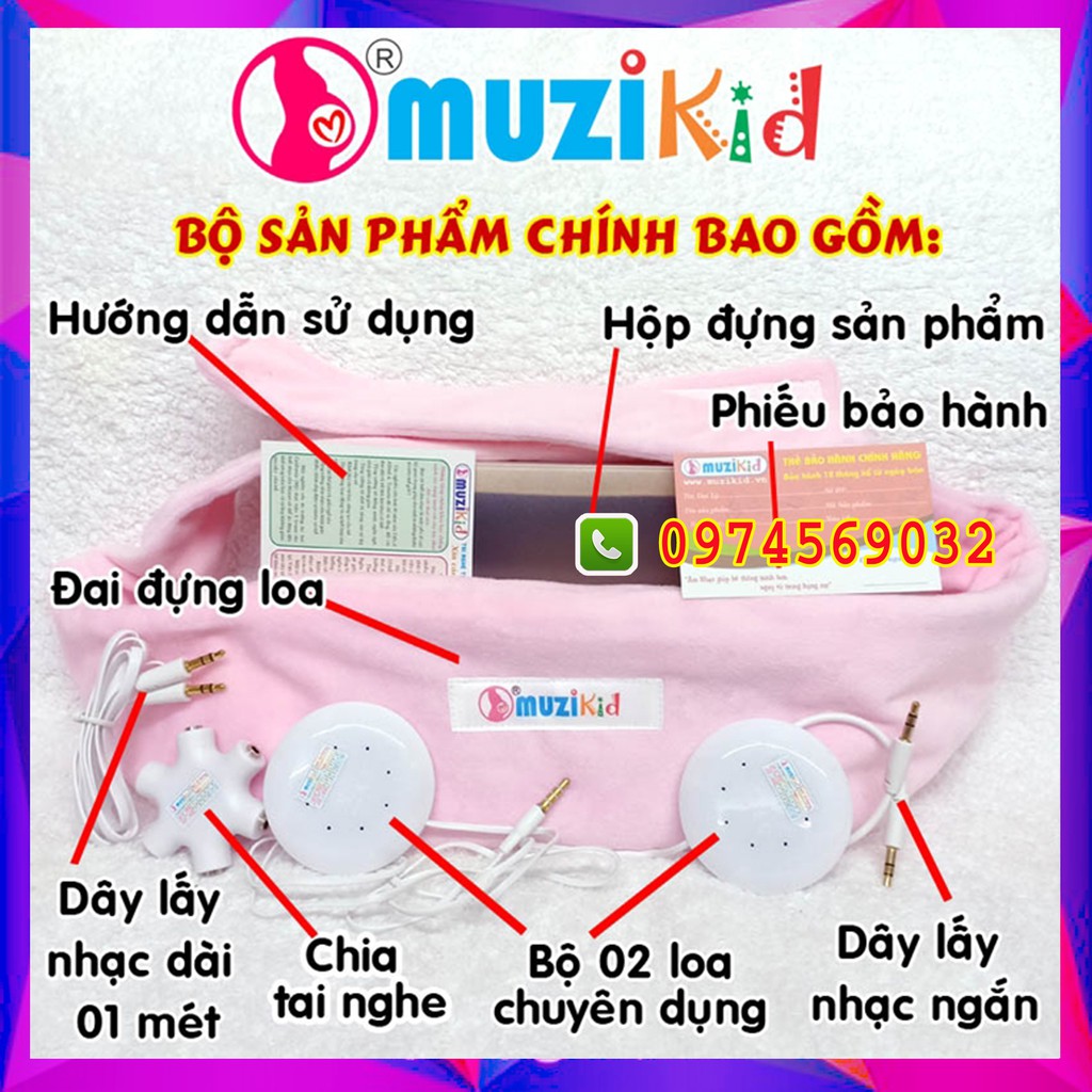 TAI NGHE THAI NHI MUZIKID MÀU HỒNG - TẶNG MÁY MP3, THẺ NHỚ SIÊU XỊN - BẢO HÀNH 1 NĂM - HÀNG CHÍNH HÃNG