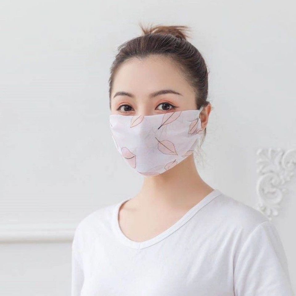 Khẩu trang chống nắng/ tia UV/ bụi bẩn thoáng khí bằng vải voan có thể tái sử dụng 6K MFxW