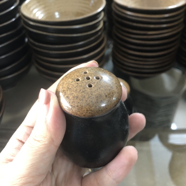 Hũ tiêu hũ muối men gốm Bát Tràng