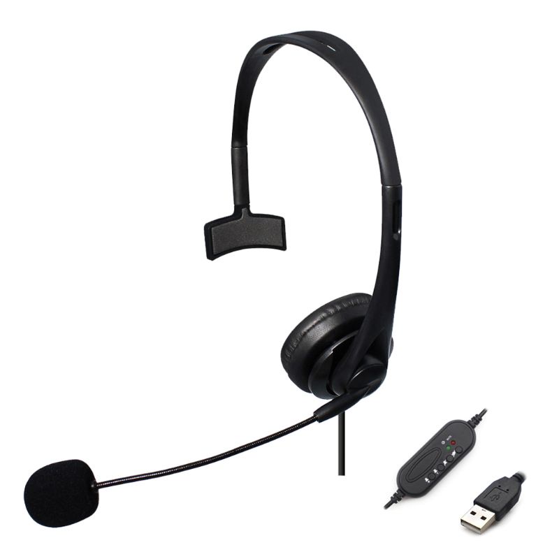 Tai Nghe Chụp Tai QJ USB Có Dây Kèm Điều Khiển Âm Lượng Giảm Tiếng Ồn Tiện Dụng Cho PC /