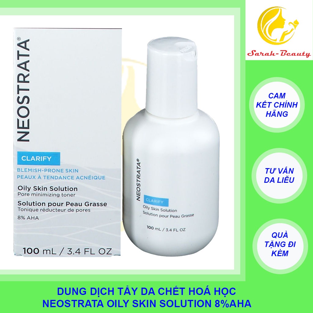 [CHÍNH HÃNG]Tẩy da chết hoá học Neostrata Oily Skin Solution 8% AHA 100ml