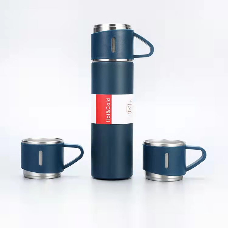 Bình nước giữ nhiệt lõi inox cao cấp tặng kèm 2 cốc full box sang trọng lịch sự