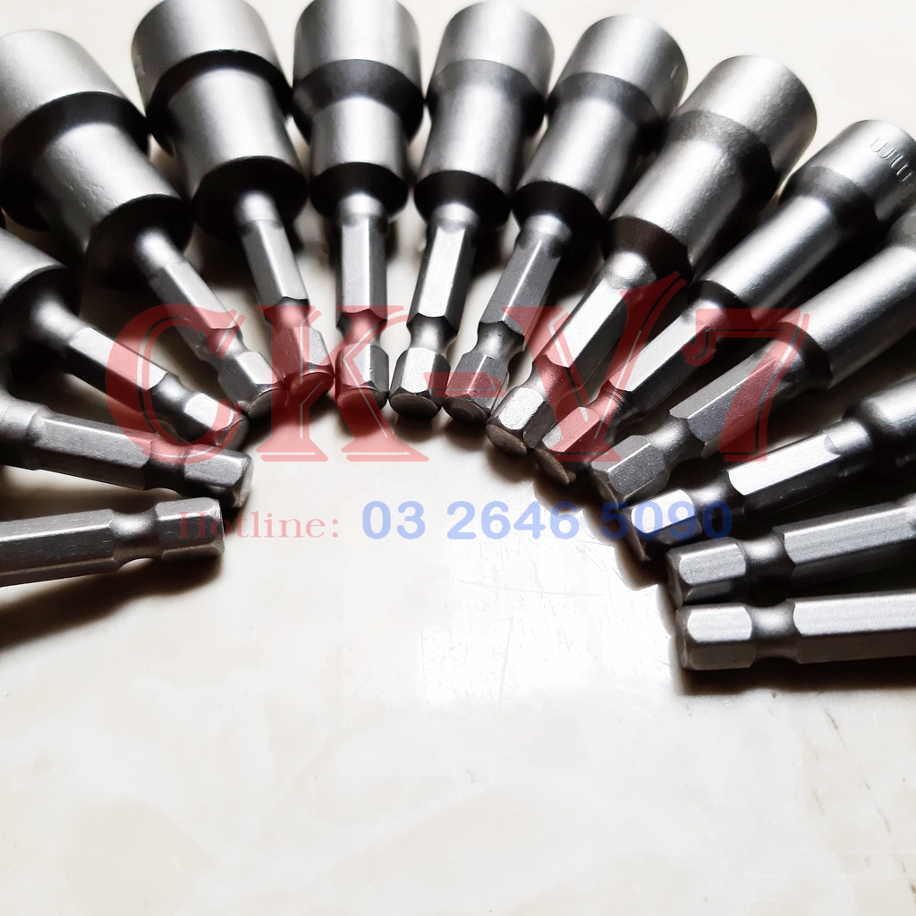 Bộ tuýp vặn ốc lục giác 14 chi tiết dài 65mm cho máy khoan và máy bắt vít