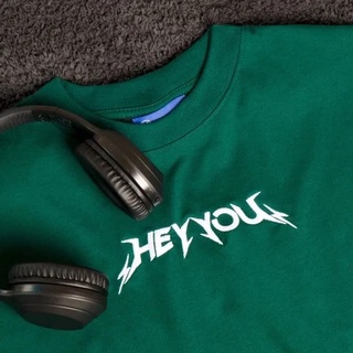 Áo thun local brand heyyou metal green, áo phông form rộng hey you unisex