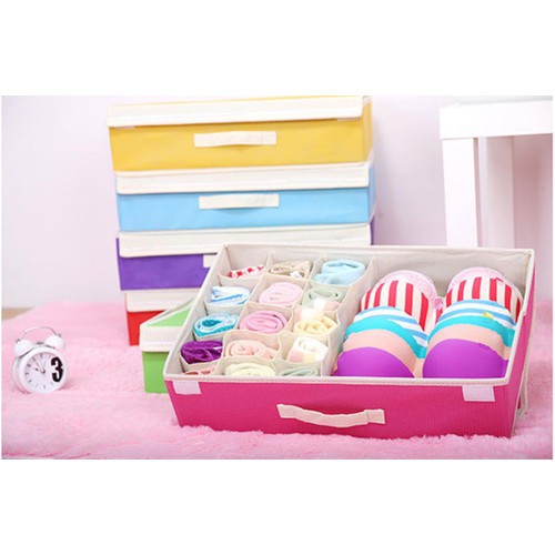 Hộp Đựng Đồ Lót 16 ngăn có nắp