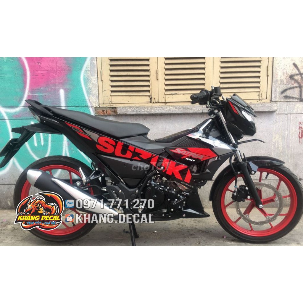 Tem rời satria 2020 giả zin đỏ đen