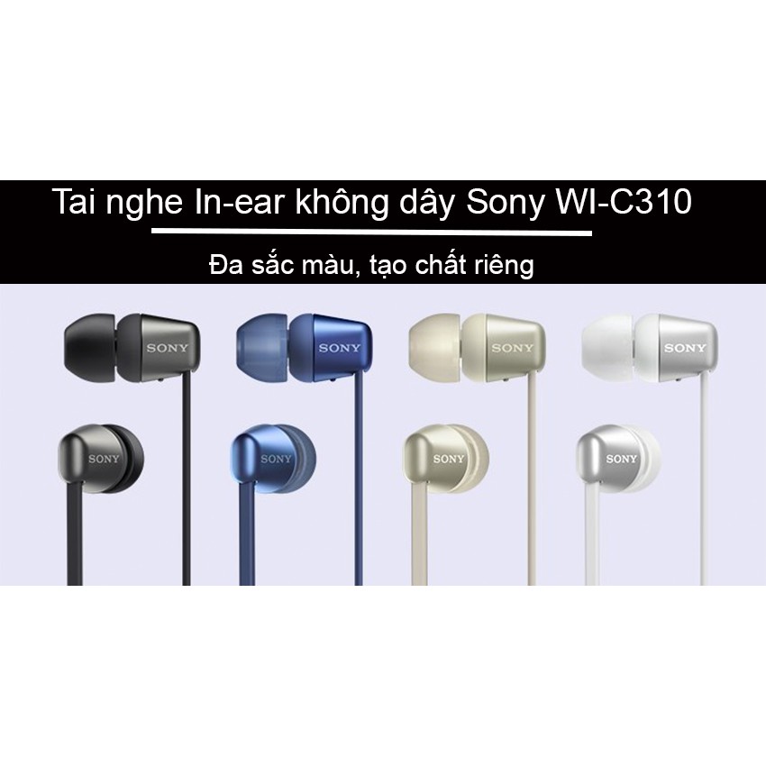 Tai nghe Bluetooth choàng cổ Sony WI-C310 chính hãng