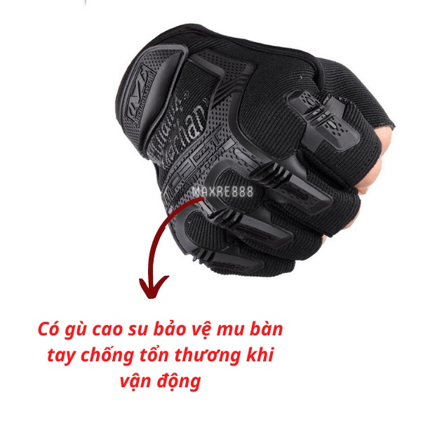 Găng tay tập gym, tập tạ, thể thao chuyên nghiệp Mechanix Mpact ( MP2 )