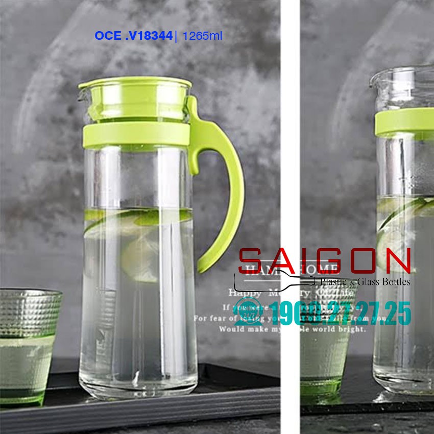 Bình Nước Thủy Tinh Ocean Patio Pitcher 1265ml Cao cấp | Nhập Khẩu Thái Lan