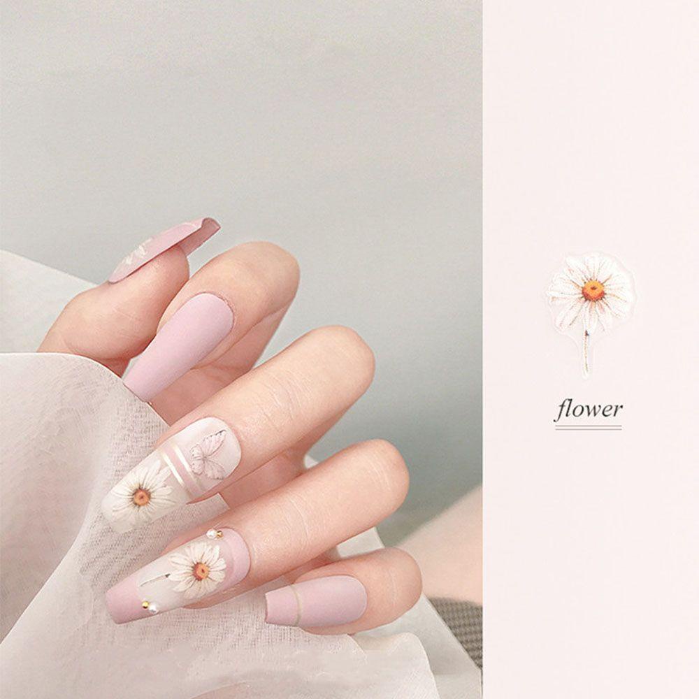 Miếng Dán Trang Trí Móng Tay Họa Tiết Hoa Hồng Và Bướm Độc Đáo