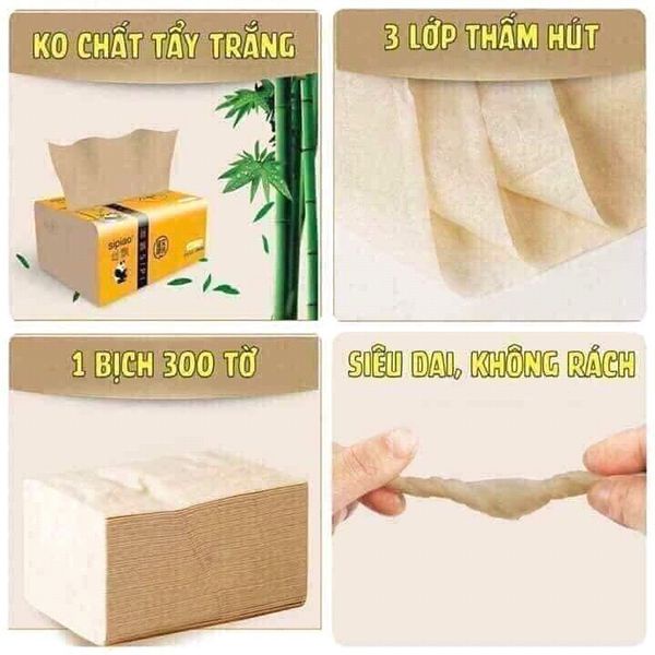 [Trùm Sỉ ] Giấy Ăn Gấu Trúc - Chính Hiệu Sipiao