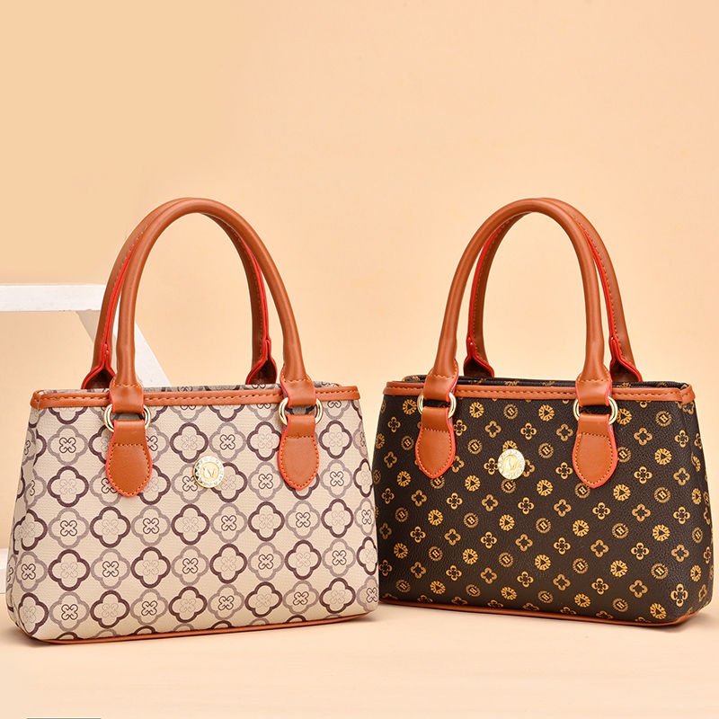 Túi Cho Mẹ Trung Niên Đơn Giản Mẫu Mới Túi Nữ Da Mềm Túi Xách Tay Bà Ngoại Túi Xách Tay Nữ Đi Chợ