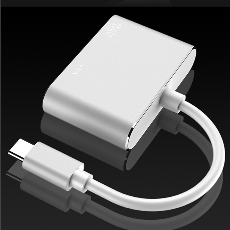 USB C Hub USB3.1 Type C to HDMI VGA Video Converter Adapter Cable for Macbook 2018 iPad Pro Samsung Xiaomi Huawei