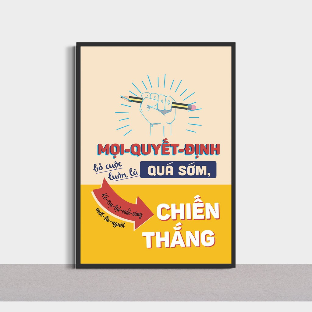 🔥Hot Deal🔥  15 Tranh Động Lực - Tranh Slogan Trang Trí Văn Phòng - Nhận Thiết Kế Tranh Canvas Theo Yêu Cầu CV-073