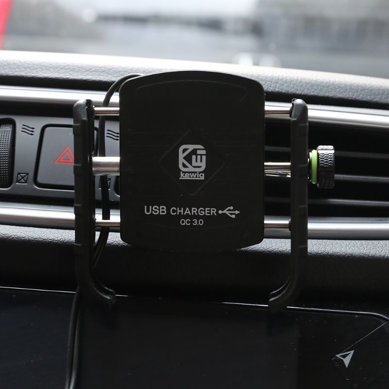 Giá Đỡ Sạc Không Dây QC3.0 12-24V Gắn Lỗ Thông Gió Xe Hơi