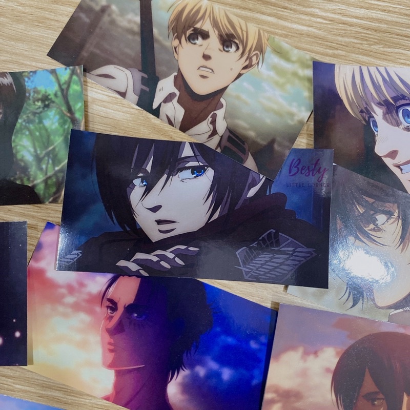 Set sticker ATTACK ON TITAN movie scene size - Hình dán AOT Sticker Shingeki no Kyojin photofilm filmstrip Mikasa Eren