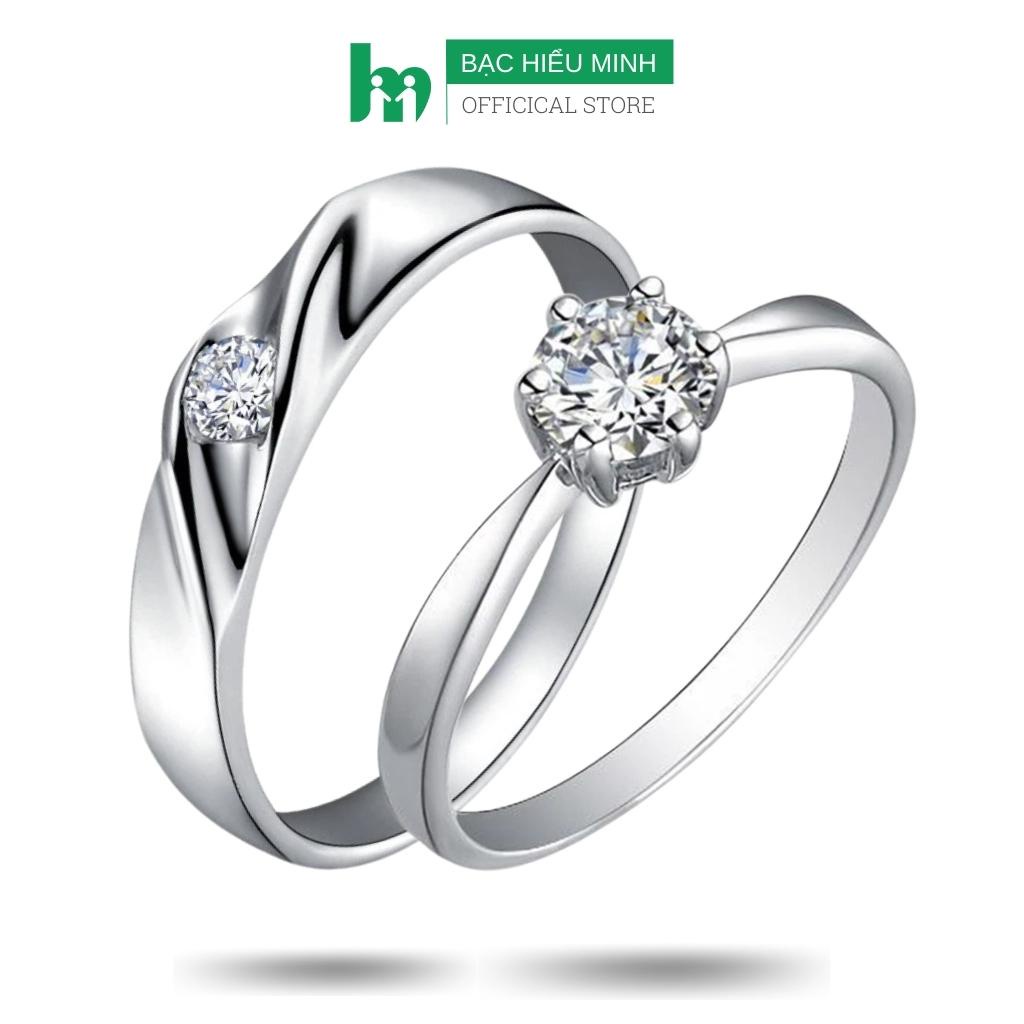 Nhẫn Đôi Bạc - Trái Tim Thuần Khiết Đang Yêu - BẠC HIỂU MINH NC639