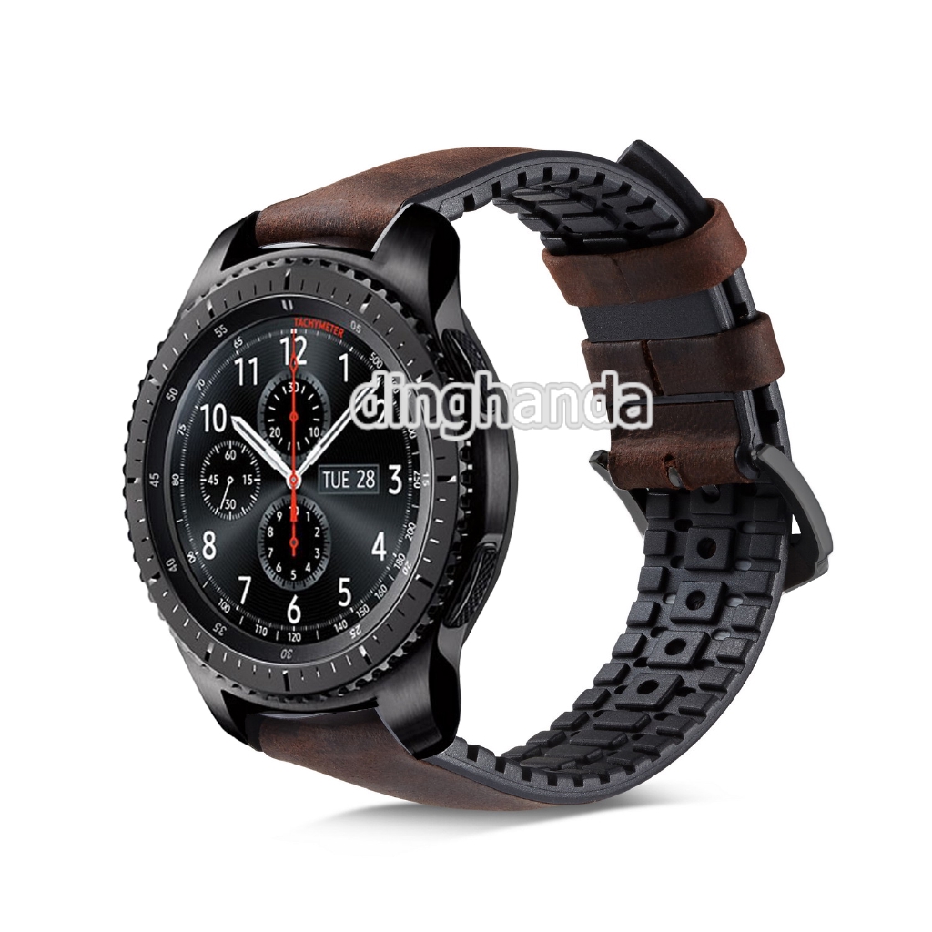 Dây đeo bằng da thật cho đồng hồ thông minh Samsung Gear S3 Frontier / Classic