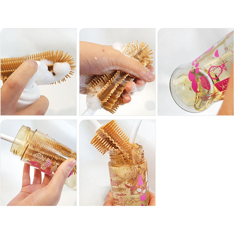 Bộ cọ bình sữa, núm ti Silicone Mother-K