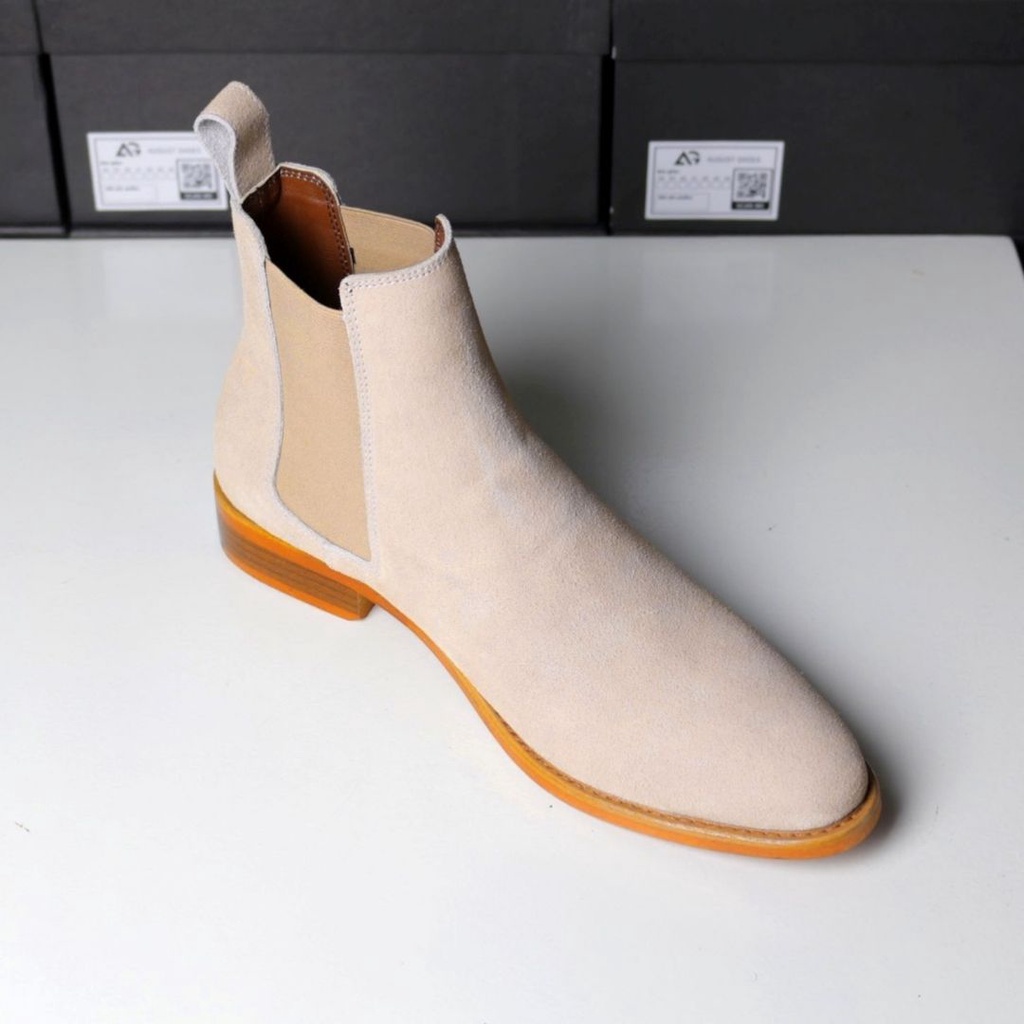 Giày Chelsea boots tan da bò cao cấp nhập khẩu handmade August AG1T chính hãng bảo hành 12 tháng | BigBuy360 - bigbuy360.vn