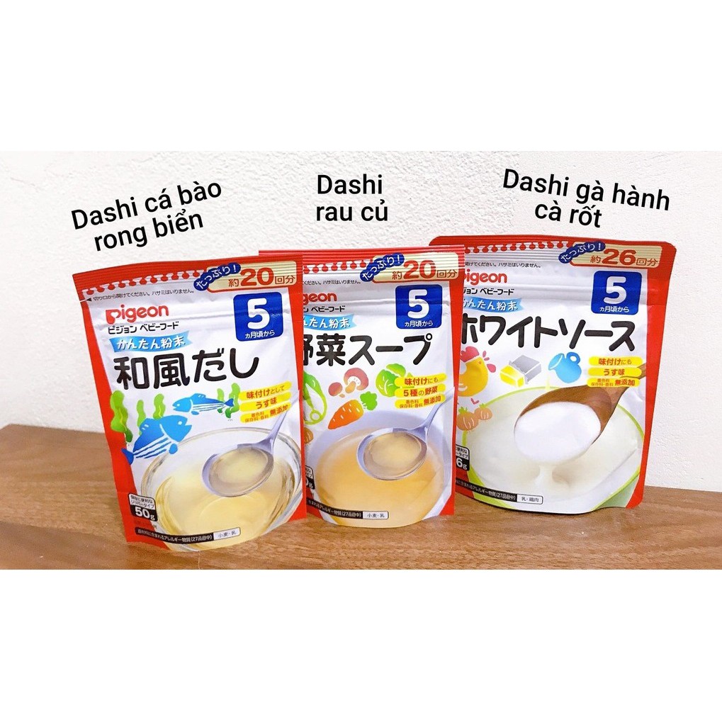 Bột nêm ăn dặm Dashi Pigeon nội địa Nhật gói 50G - hsd: tháng 10/2022