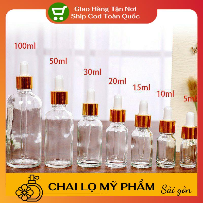 Lọ Chiết Serum ❤ SIÊU RẺ ❤ [50ml,100ml] Lọ đựng tinh dầu bóp giọt Khoen Vàng , chai lọ chiết mỹ phẩm , phụ kiện du lịch