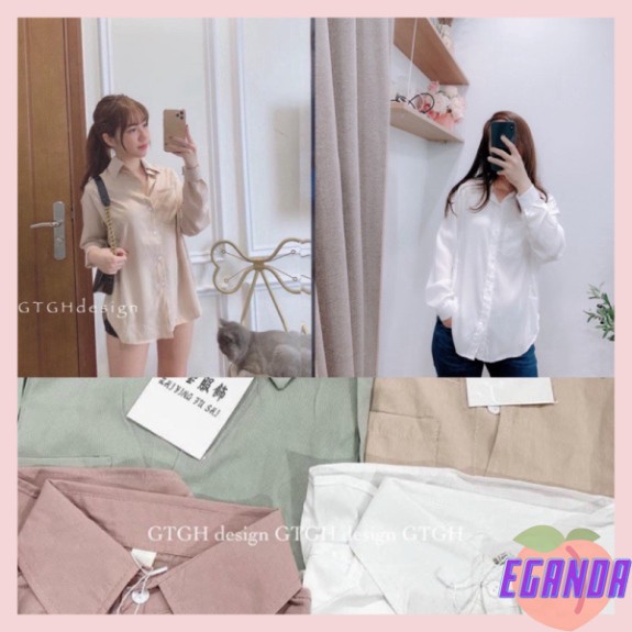[EGANDA] Áo sơ mi tăm lụa 4 màu
