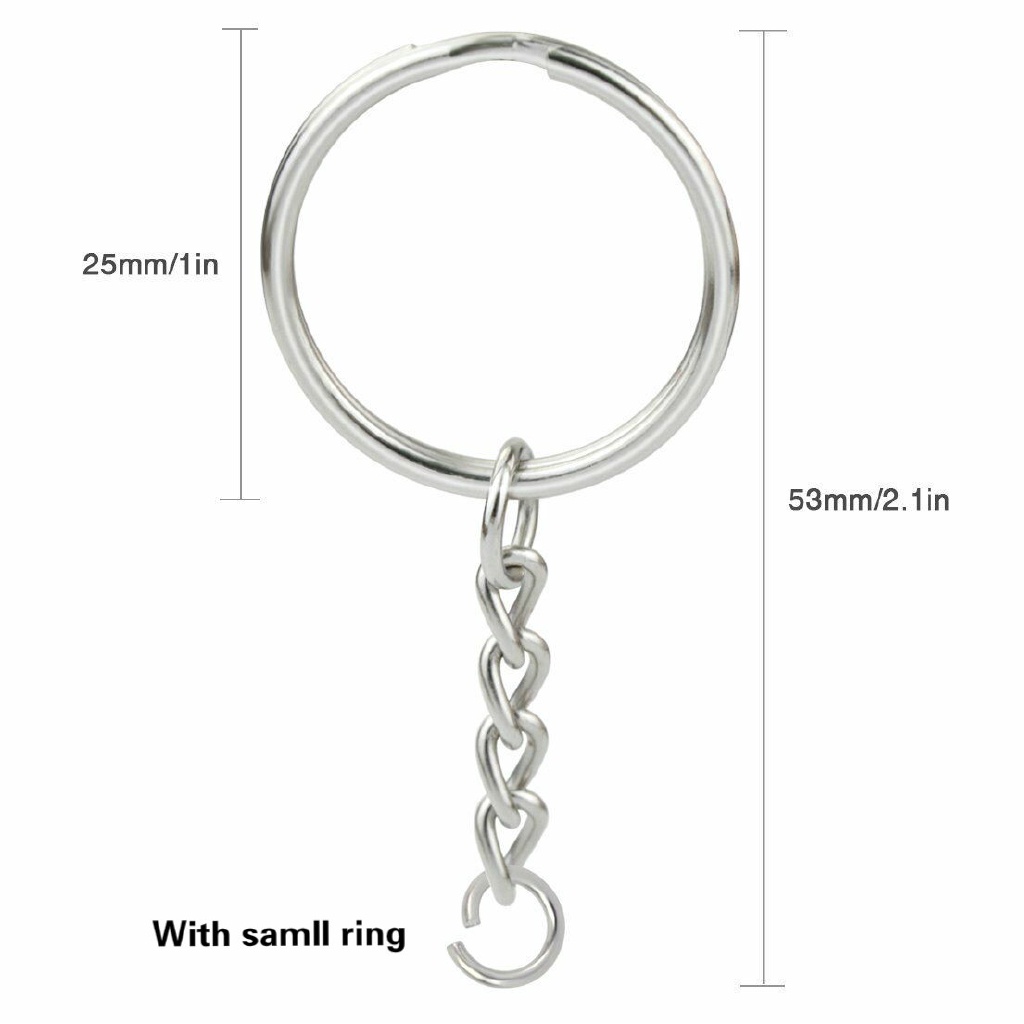 Set 100 Vòng Kim Loại Gắn Móc Khóa / Dây Chuyền Đa Năng Tiện Dụng