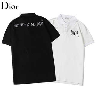 Áo Thun Cotton Ngắn Tay Thêu Họa Tiết Dior Cá Tính Cho Nam Và Nữ