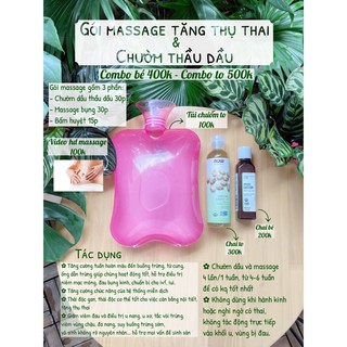 Combo chườm dầu thầu dầu + video hướng dẫn