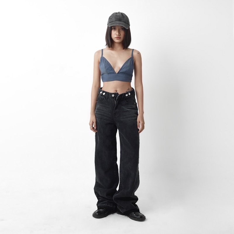 Áo Bralette Denim