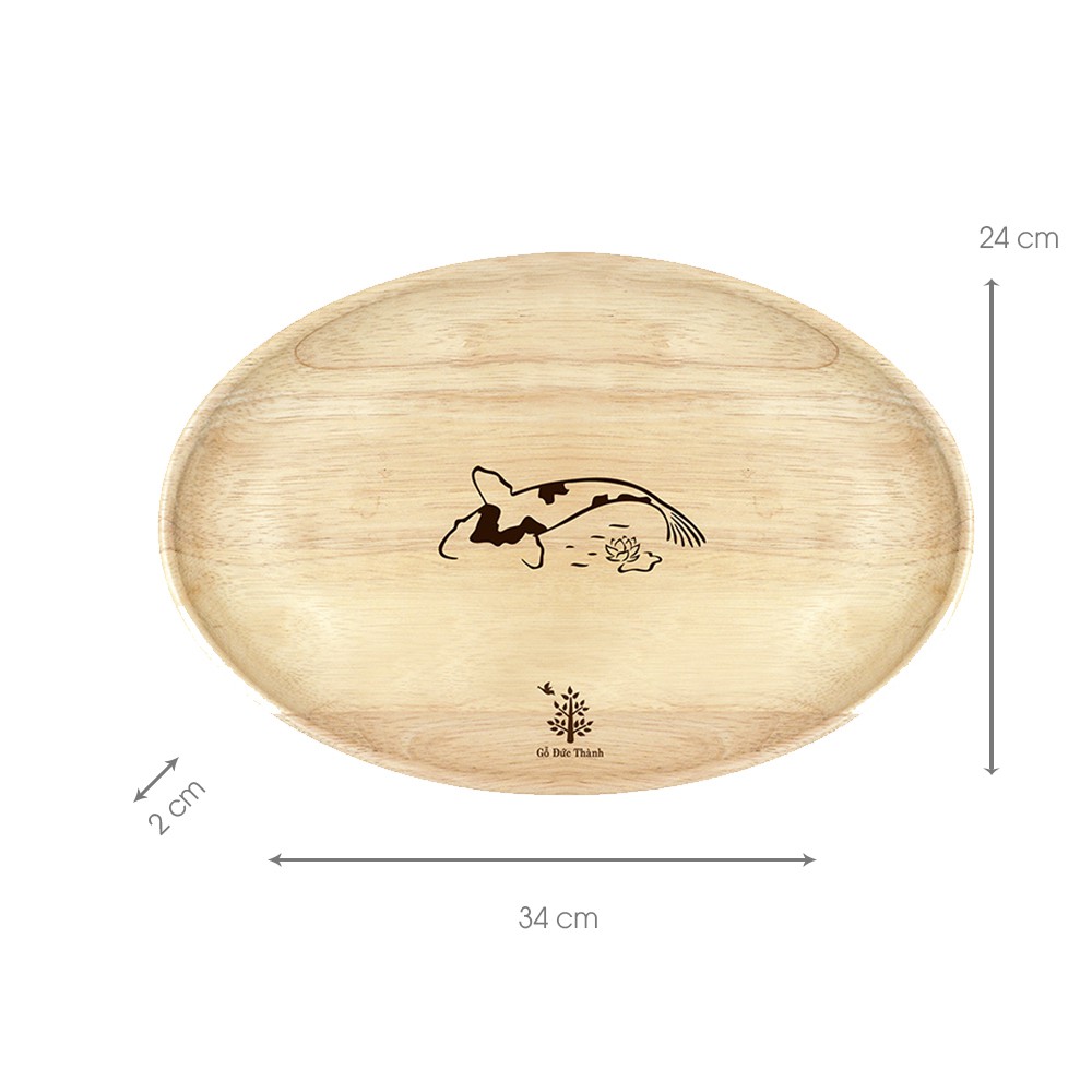 Đĩa khay gỗ Oval size lớn - Gỗ Đức Thành 28131 - Đựng Đồ Ăn | Trang Trí | Chụp Hình | Decor | Đạt tiêu chuẩn xuất khẩu