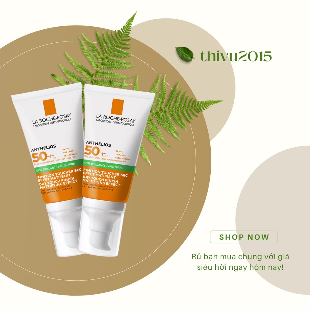 Combo 2 kem chống nắng La roche Posay Anthelios SPF 50+, kem chống nắng cho da dầu - Thi Vũ
