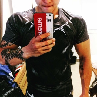 Áo black panther tập gym thấm hút mồ hôi