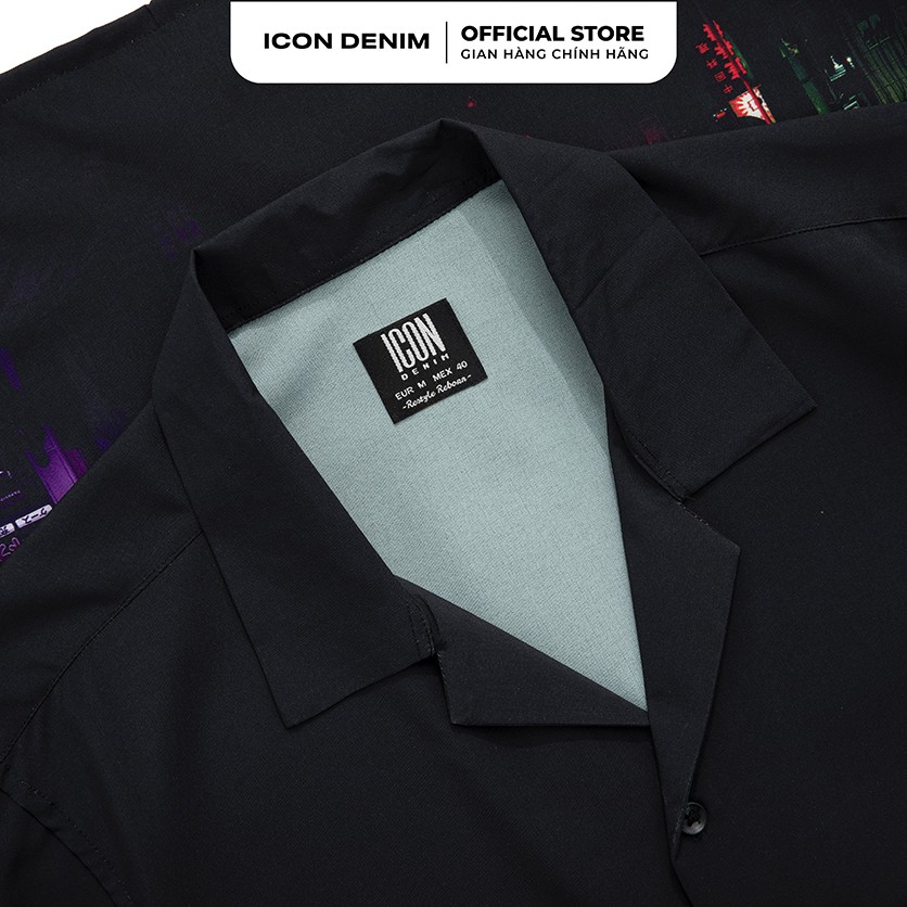 Áo Sơ Mi Nam ICON DENIM Tay Ngắn Cổ Bẻ City Night | BigBuy360 - bigbuy360.vn
