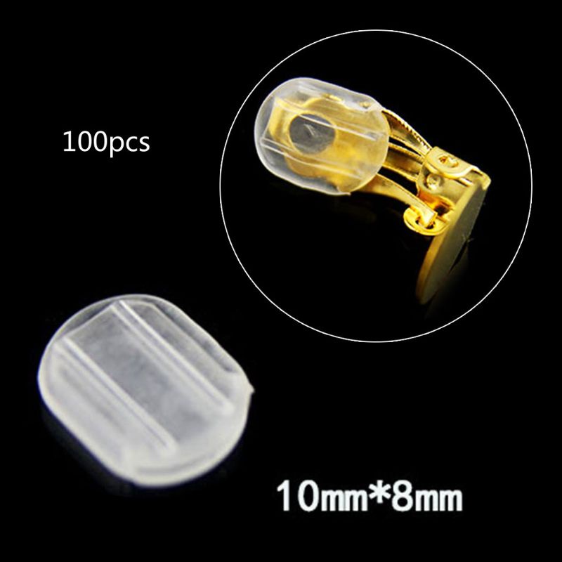 Set 100 Miếng Đệm Silicone Làm Khuyên Tai Thoải Mái