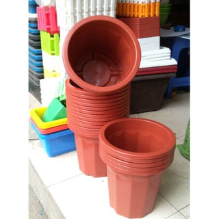 Sale off Chậu tròn ươm cây màu nâu cực đẹp.