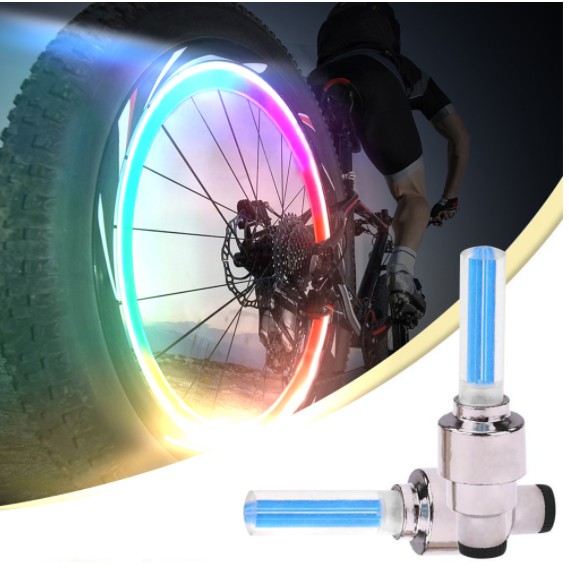 Đèn LED gắn van bánh xe đạp xe hơi LYMOYO có pin mẫu tạo hình đầu lâu