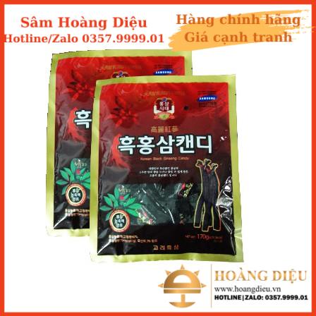 SÂM HOÀNG DIỆU -  Kẹo sâm đen 170g đóng gói Việt Nam